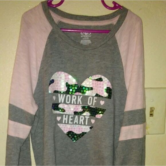 Athletic works long sleeve girls t shirt, size L - Picture 2 of 5